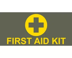 Quadratec First Aid Kit Ammo Storage Box Decal Yellow